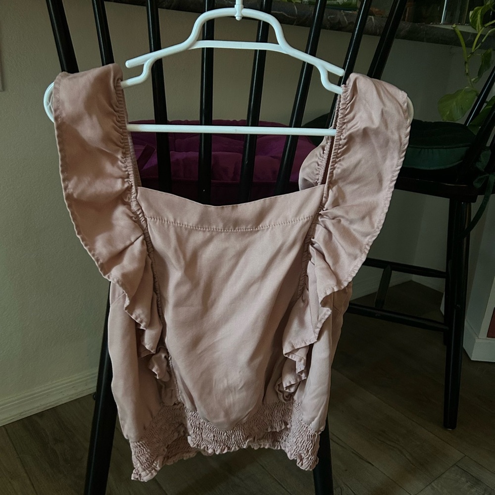 Ruffled Blush Pink Women's Top